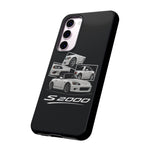 White S2000 Roadster Collage JDM Tough Phone Case Cover Gift