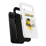 Z06 Corvette Phone Case, Yellow Sketch Reveal Chrome Cover
