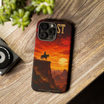 Western Sunset Cowboy Phone Case | Rugged Protective Cover