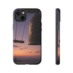 Temple Bell Sunset Phone Case Japan Zen Tough Case