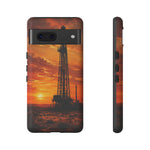 Texas Oil Rig Sunset phone case | Tough Cases