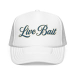 Retro Live Bait Badge Hat – Fishing Humor Baseball Cap