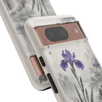 Purple Iris Rain Lakeside Phone Case Zen Art Tough Case