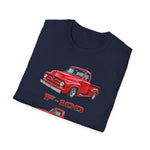 Red 1955 F100 Vintage Truck T-Shirt | Classic Trio Pickup Design