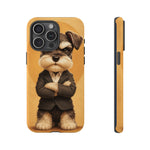 Schnauzer Mustache Boss Phone Case Funny Dog Lover Gift
