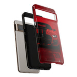 Red Mustang Art Phone Case, GT500 American Muscle Car Tough Cover