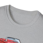 Red 1966 Continental Classic Car T-Shirt | Vintage Convertible Illustration
