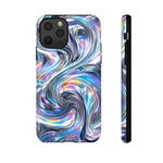 Chrome Metallic Swirl  Art Tough Phone Case