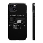 Classic Truckin Flag Chevy 3100 Pickup Tough Phone Case Cover Gift Art