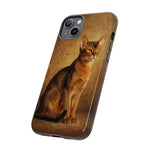 Abyssinian Warm Ticked Portrait Art Tough Phone Case