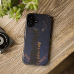 Starry Wizard Cat on Books phone case