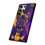 French Bulldog Pop-Art Portrait Tough Phone Case - Purple Gold