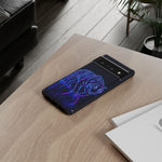 Neon Blue Tiger phone case | tough protective cover