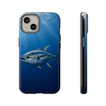 Yellowfin Tuna Phone Case, Deep Blue Water Tough Cover, Gift