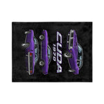 1970 Cuda Purple Muscle Car Blanket | Vintage Barracuda Throw