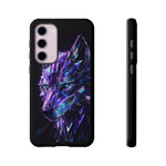 Holographic Wolf Phone Case, Fractured Prism Iridescent Cover