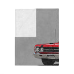 1967 GTX Red Muscle Car Velveteen Microfiber Blanket