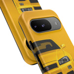 Yellow Skyline Phone Case, R34 GTR 90s JDM Legend Tough Cover for Men Gift