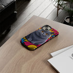 British Shorthair Round Pop Art Tough Phone Case