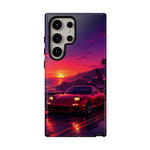 FD RX-7 Retro Sunset Sports Car Tough Case | Neon Vaporwave Beach Drive