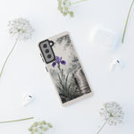 Purple Iris Rain Lakeside Phone Case Zen Art Tough Case