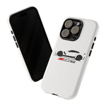 White C7 Z06 Phone Case for Chevy Vette Fans, Tough Cover
