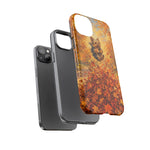 Yorkshire Terrier Jumping in Autumn Leaves Tough Case | Fall Dog Phone Cover