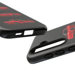 FD RX7 Phone Case Red, Three-View Vector Cover, JDM Gift