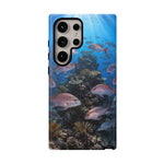 Snapper Reef Phone Case, Sunlit School Ocean Fishing Tough Cover