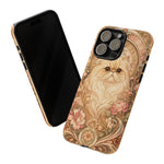 Persian Cat Floral Art Nouveau Tough Phone Case