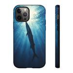 Barracuda Silhouette Phone Case, Sunlit Marine Art Tough Cover