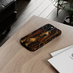 Basset Hound Phone Case Jazz Saxophone Tough Cover Gift Art