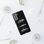 Silver Hakosuka Skyline Classic Sports Car Tough Phone Case for JDM Fans