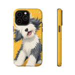 Sheepdog Hair Flip Phone Case Funny Dog Lover Gift