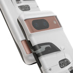 White MK4 Supra Phone Case, Retro 90s JDM Tough Cover for Car Enthusiasts