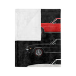 1969 Camaro Five Color Side Profile Microfiber Throw Blanket Muscle Car Gift
