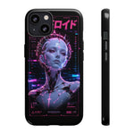 Glowing Headdress Regal Art Tough Phone Case - Gold Magenta Neon