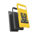 1969 Camaro Z28 Yellow Front View Muscle Car Tough Phone Case