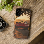 Miata Phone Case, Red JDM Roadster Golden Hour Trail Cover, Gift