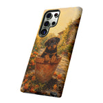 Rottweiler Puppy in Flower Pot Tough Case | Floral Dog Phone Cover