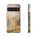 Akita under Cherry Blossoms Dog Breed Phone Case