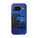 Blue Mustang Art Phone Case, GT500 American Muscle Car Tough Cover for Men