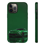 Racing Green Camaro Phone Case, Sports Muscle Car Tough Cover
