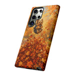 Yorkshire Terrier Jumping in Autumn Leaves Tough Case | Fall Dog Phone Cover