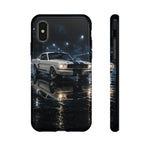 GT350 Phone Case White, Rainy Track Night Classic Racer Tough Cover