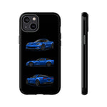 Blue C6 Z06 Phone Case, Three-View Vector Cover, Gift