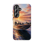 Sunset Bass Fishing Boat phone case | Tough Cover