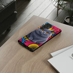 British Shorthair Round Pop Art Tough Phone Case