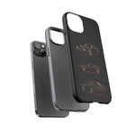 Trans Am Phone Case Black Gold, Three-View Vector Tough Cover