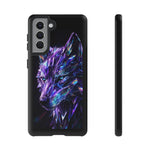 Holographic Wolf Phone Case, Fractured Prism Iridescent Cover